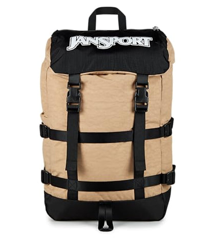 JanSport Skip Pack Backpack – 28L Capacity, Fits 13.5" Laptop, Large Main Compartment, Side Water Bottle Pocket – Ideal for Work & Travel, Travertine - color: Travertine