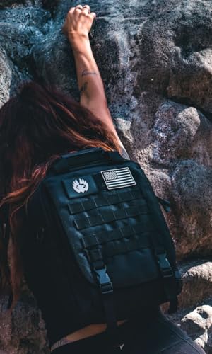 TORCH MOLLE Urban Commuter Backpack Laptop Bag Rucksack for Hiking Cycling Crossfit Light Rucking EDC Gear V2 (Black) - color: Black