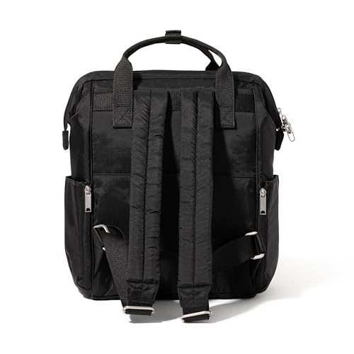 Baggallini Securtex Anti-Theft Windsor Backpack for Travel, Work & College, RFID & Locking Zipper, Up to 16" Laptop - color: Black