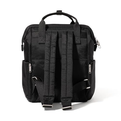 Baggallini Securtex Anti-Theft Windsor Backpack for Travel, Work & College, RFID & Locking Zipper, Up to 16" Laptop - color: Black