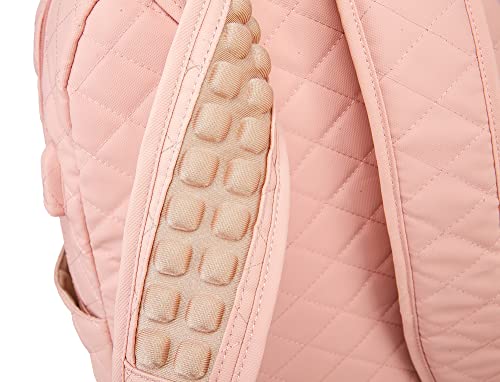 Kinmac Laptop Backpack with Massage Cushion Straps and USB Charging Port for Laptop Up to 15.6 Inch Men Women Travel Outdoor Backpack (Pink) - color: Pink Embroider