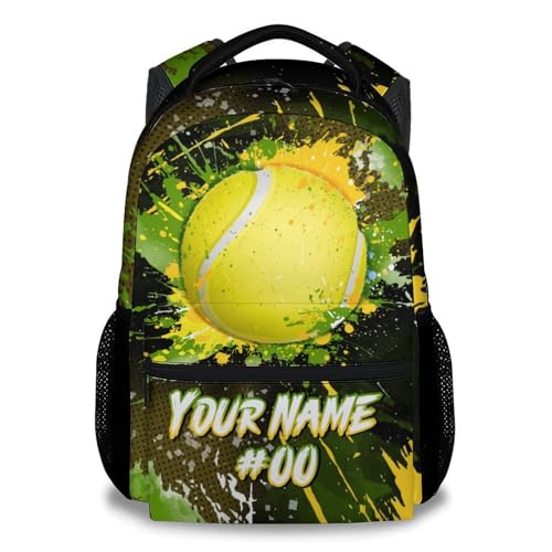 COZYAURA Bookbag for Kids - Personalized Tennis Backpacks for Boys Girls - Kids School Backpack for Elementary Middle School - Custom Sports Book Bag with Name Number - color: Style-7