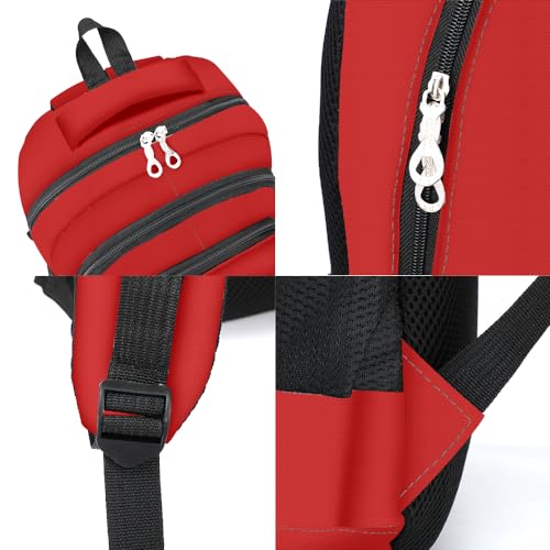 rickyh style Stylish Backpack: Multi-functional and Lightweight Bag for Travel, School, and Outdoor Activities - color: 007hongse