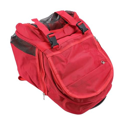 Zunate Large Capacity Sports Backpack, Oxford Cloth Bag with Laptop Compartment and Ventilated Mesh Pockets for Football Basketball Gear in Red, 40 X 30 X 25cm - color: Red