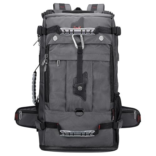WITZMAN Travel Backpack for Men Large Duffle Luggage Bag Fit 17 Inch Laptop Carry On Bags for Airplane (B681 Silvery Grey New) - color: Silvery Grey New