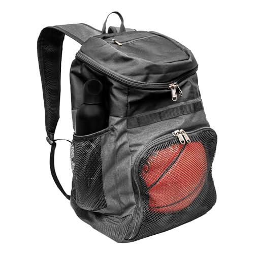 Xelfly Basketball Backpack with Ball Compartment - color: Gray