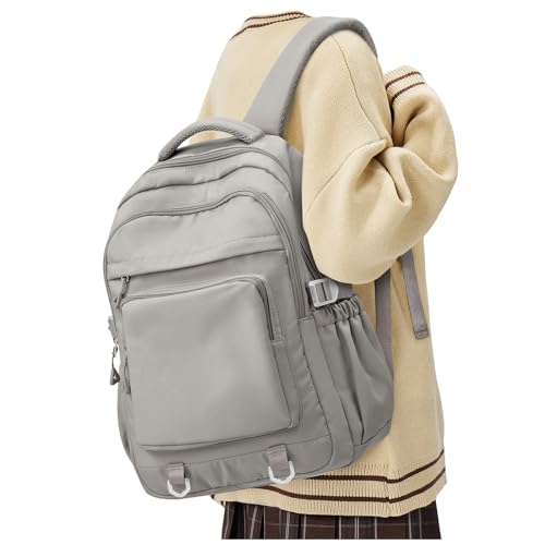 Cute Backpack for College Students Waterproof School Bag High School Backpacks for Teens Girls Boys Laptop Bookbag Casual Daypacks Backpacks for Women Men（Gray Brown） - color: B3-gray Brown