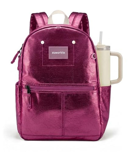 Toddler Backpack for Girls Boys 2-6 Kindergarten Elementary School Kids Backpack Boys 14" H Diaper Bag - color: Magenta