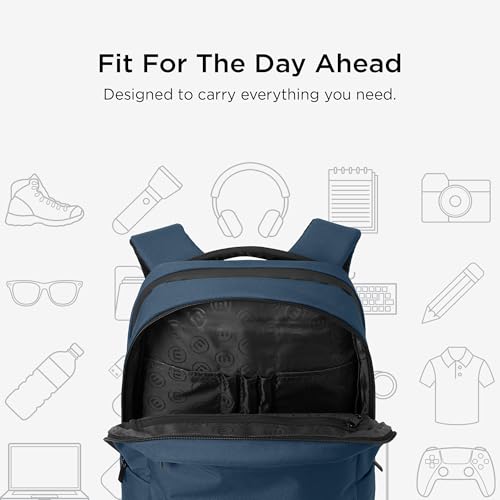TravisMathew Approach Backpack with Laptop Sleeve, Water-Resistant Everyday Bag for Work, Travel & Hiking, Dusty Blue - color: Dusty Blue