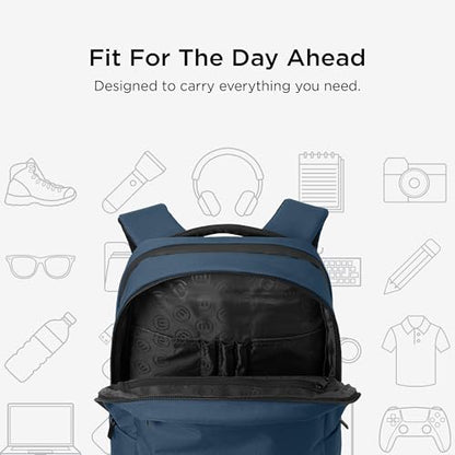 TravisMathew Approach Backpack with Laptop Sleeve, Water-Resistant Everyday Bag for Work, Travel & Hiking, Dusty Blue - color: Dusty Blue