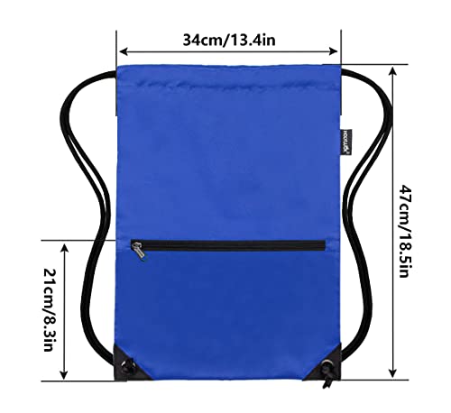 HOLYLUCK Drawstring Backpack Bag Sport Gym Sackpack - color: Blue