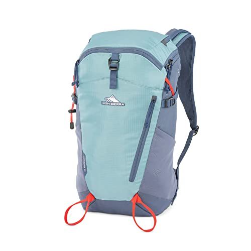 High Sierra Pathway 2.0 Backpack with Hydration Storage Sleeve, for Hiking, Biking, Camping, Traveling, Arctic Blue, 30L - color: Arctic Blue, size: 30L