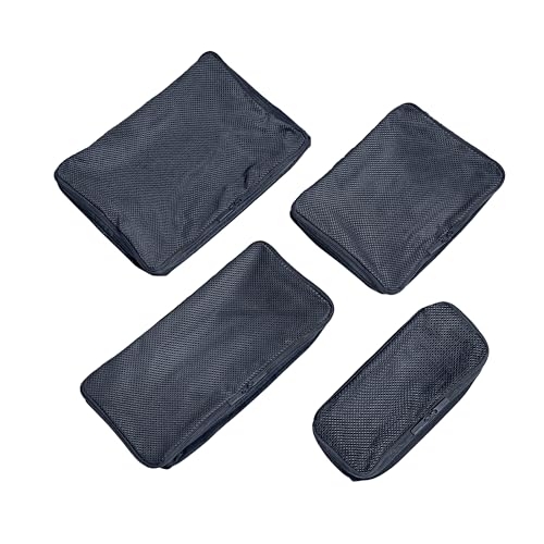 Away Insider Packing Cubes Set of 4 - Lightweight Space-Saving Packing Cubes for Carry-On Luggage - Small, Medium, and Wide Sizes - Navy Blue - color: Navy Blue
