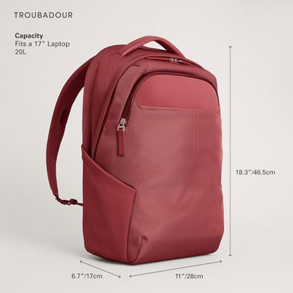 Troubadour Neo Backpack - 22L Lightweight Laptop Backpack - Ergonomic & Water Resistant - Versatile Style for Work and Travel - Rust - color: Rust