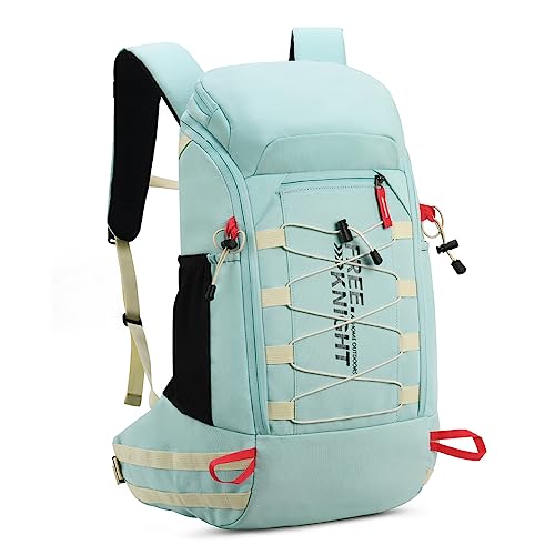Bseash 40L Waterproof Hiking Camping Backpack with Rain Cover, Outdoor Sport Travel Daypack Rucksack for Skiing Cycling (Milk Green) - color: Milk Green