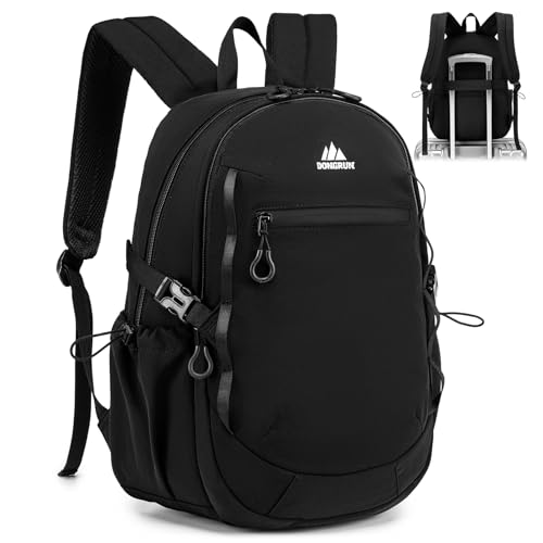 40x30x15cm Personal Item Travel Backpack,16"x12"x6" Small Carry-On Bag 20L, Flight-Approved Underseat Luggage, Mochila de Viaje,Cabin-Size Lightweight Backpack for Men & Women - color: Black