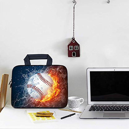 AMARY14 15 15.4 15.6 inch Laptop Handle Bag Computer Protect Case Pouch Holder Notebook Sleeve Neoprene Cover (baseball) - color: Baseball