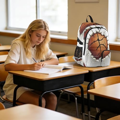 Bolaz Wall Breaking Basketball Travel Backpack 14 Inch Laptop Computer Bag Sturdy School Bag College Bookbag