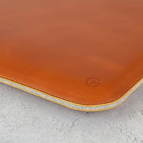 Casemade Real Leather Laptop Sleeve for MacBook Pro & Air Fits 13, 14, 15 & 16 Inch - Genuine Full Grain Leather with Soft Wool Lining (13 inch - MacBook Air M1/M2/M3/M4/M5, Pro 2016-2023, Neo 2026) - color: Tan, size: 13” Pro, Air (M1-M5), Neo