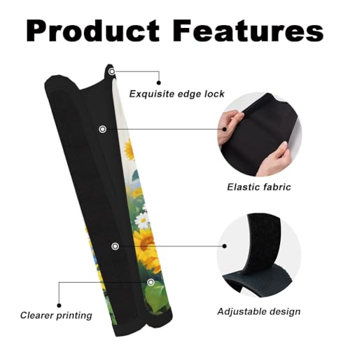 2Pcs Soft Auto Seat Belt Cover Pads, Sunflower Highland Cow Car Seatbelt Shoulder Cushion for Comfortable Driving, Compatible with All Cars' Seatbelt and Backpack Straps 11x2.4inch - color: Highland Cow