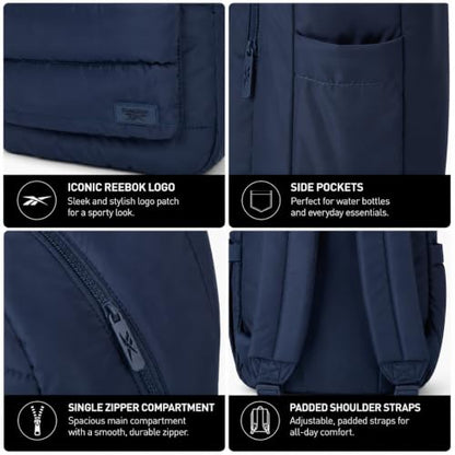 Reebok Backpack - Multipurpose Lightweight Carry On Everyday Laptop Gym Travel Commuter Backpack, Skyler Blue - color: Skyler Blue