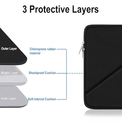 Laptop Sleeve Case 15.6 inch, Traveling Carrying Computer Sleeve Bag with Zippered Pocket, Shockproof Protective Laptop Cover Compatible for Apple Notebook, HP, Dell, Acer, Asus, Lenovo, Black - color: Black, size: 15.6 inch