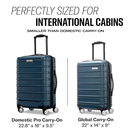 Omni 2 Airline Approved Carry-On Luggage – Stress-Free Size Meets 22x14x9" Requirements – For Fast Trips & Avoiding Baggage Fees – Dual 360° Spinner Wheels, USB Power Hub, Expands 1.5” – Lagoon Blue - color: Lagoon Blue, size: Carry-on Spinner
