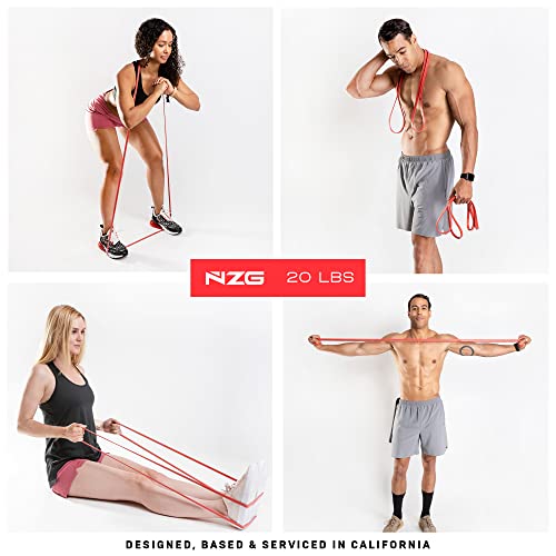 NonZero Gravity 100% Latex-Free Organic Rubber Power Resistance Bands | Compact Durable Hypoallergenic Bands for Strength Training & Workouts | 11 Levels (10 to 140 Lbs) - color: SET5 Mixed 4-Band
