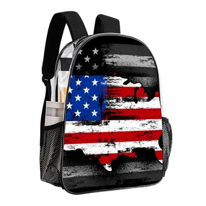 Rucksacks Polyester Anti-Theft Multipurpose American Flag Patriotic Usa Map Pattern Carry On Bag Large Capacity Gym Outdoor Hiking Backpack With Smooth Zippers - color: Pattern 201