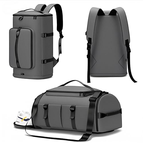 MIYCOO Gym Bag for Men Women with Shoes Compartment - Duffle Bag, Travel Backpack, Sports Backpack, Weekender Overnight Bag with Wet Pocket - Grey - color: Grey -Style2