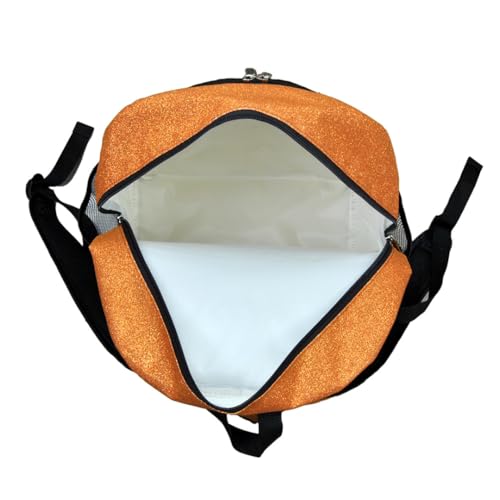 NGIL Canvas School Backpack (Glitter-Orange) - color: Glitter-orange