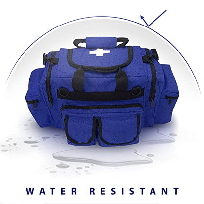 ASA TECHMED First Aid Responder EMS Emergency Medical Trauma Bag Deluxe, Blue - color: Blue
