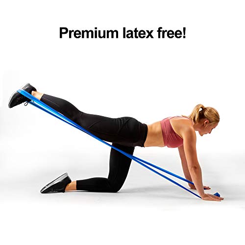 Resistance Band for Working Out | Super Exercise Bands 8,16,24 Yard Bulk Rolls |10 Strengths in Light Medium and Heavy Resistance Bands | Latex Free Workout Bands Including App and e-Book - size: 24 Yards, style: Medium
