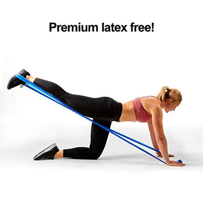 Resistance Band for Working Out | Super Exercise Bands 8,16,24 Yard Bulk Rolls |10 Strengths in Light Medium and Heavy Resistance Bands | Latex Free Workout Bands Including App and e-Book - size: 24 Yards, style: Medium