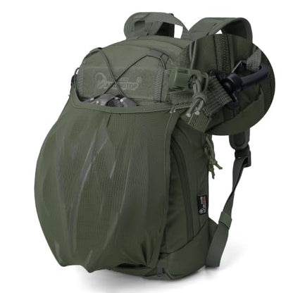 Mardingtop 15L Tactical MOLLE Hydration Backpack – Small Military Bag for Motorcycle, Hiking, Riding, Biking & EDC Daypack - color: Ranger Green
