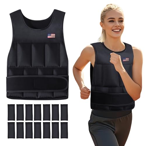 Wolliwa Adjustable Weighted Vest for Men Women,2-30 Lbs Adjustable Weighted Vest with Straps Womens Running Weight Vest for Walking Strength Training Fitness - size: Adjustable 2-12 Lbs