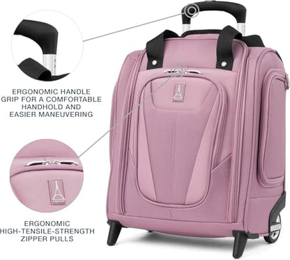 Travelpro Luggage Maxlite 5 Softside Lightweight Rolling Underseat Compact Carry on Upright 2 Wheel Bag, 15-Inch — Orchid Pink Purple - color: Orchid Pink Purple
