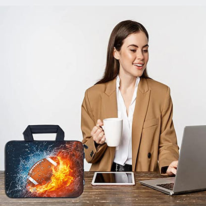 AMARY14 15 15.4 15.6 inch Laptop Handle Bag Computer Protect Case Pouch Holder Notebook Sleeve Neoprene Cover (Football) - color: Football