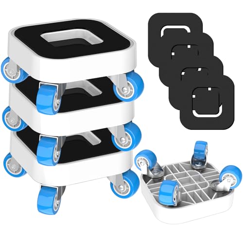 New Upgrade Furniture Movers with Wheels, Furniture Sliders with 360° Rotatable 1.25in Wheels, Furniture Dolly for Moving Heavy Sofa, Bed, Load Capacity Up to 900lb - size: 1.25in wheels without pry bar