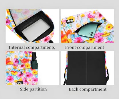 simple portable backpack, student backpack, outdoor leisure bag, computer bag (52lhua) - color: 52lhua