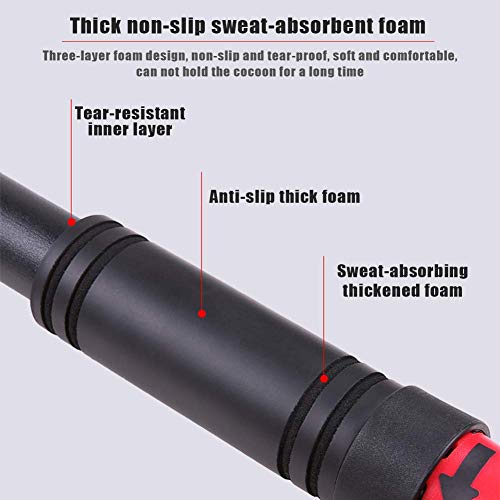 Doorway Pull Up Bar No Screws, Adjustable Width Chin Up Bar with Safety Lock & Anti-Slip Mat for Home Gym Exercise Fitness Strength Training, Max Weight Up to 350Kg - size: A100~150CM