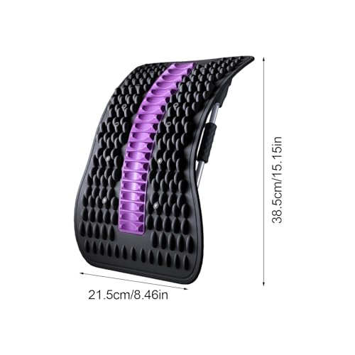 Back Stretcher - Adjustable Multi-Level Support, Ergonomic Arch Design, Muscle Relaxation Tool, Spine Alignment Device | Yoga Stretching Accessory with Pain Reliefs Function for Home, Offices Session - color: Black
