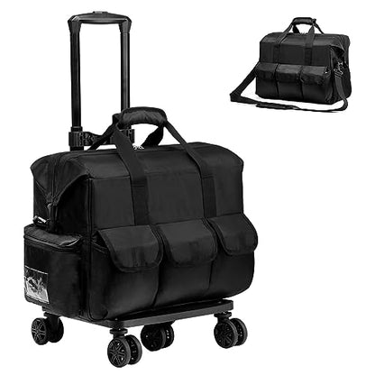 Nurse Rolling Medical Duffle Bag Work Nursing School College Student Must Have Clinical Home Health Cna Nr Gifts Carry On Bag with Wheels Doctor Emt Ems Healthcare Equipment Homecare Physician (Black) - color: Black