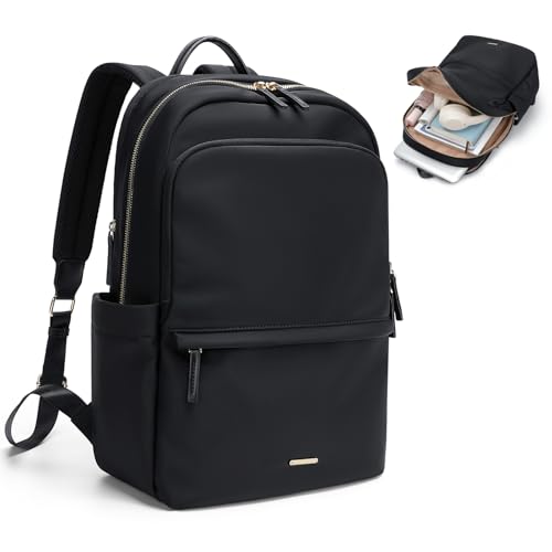 GOLF SUPAGS Women Laptop Backpack Casual Daypack for Work Travel College Backpack Purse Fits 14 Inch Notebook (Black) - color: Black-upgrade, size: 14 Inch