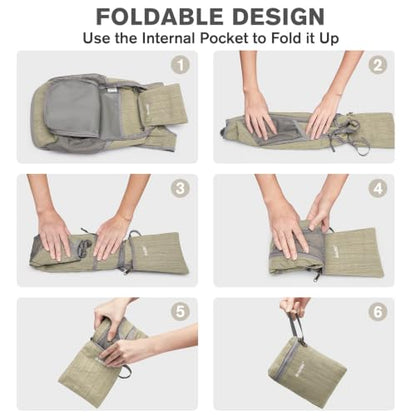 G4Free 10L/15L Hiking Backpack Lightweight Packable Hiking Daypack Small Travel Outdoor Foldable Shoulder Bag - color: Beige, size: 20L