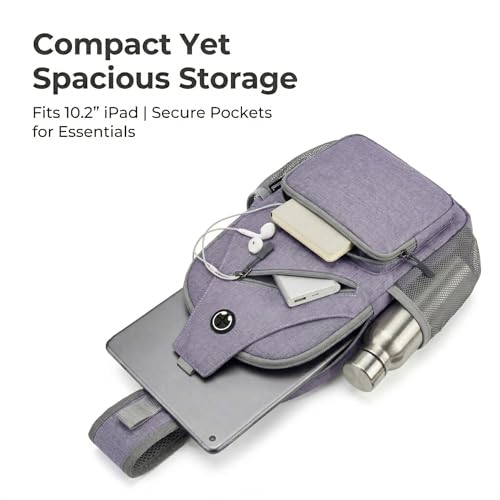 Javolto Crossbody Sling Bag,Small Backpack Men,Hands-Free Shoulder Daypack - color: Purple