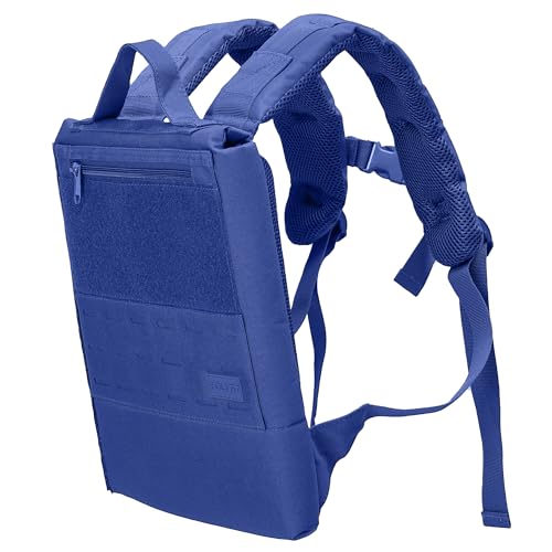 Polyfit Rucking Backpack 2.0 - Weighted Ruck Pack for Weight Plates - Patent Pending Side-Loading Rucksack for Walking, Running, Rucking, Strength and Endurance Training - Deep Blue - color: Deep Blue