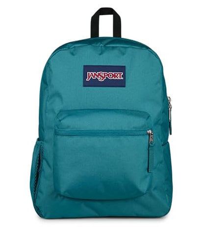 JanSport Cross Town Backpack - Simple Bag for Everyone with 1 Main Compartment, Front Utility Pocket - Premium Class Accessories - Emerald Pool - color: Emerald Pool