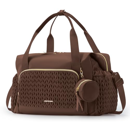 mommore Diaper Bag Tote, Large Capacity Travel Diaper bags, Hospital Bag for Labor Delivery, Baby Bag with Pacifier Case | Hospital Bag - color: Coffee