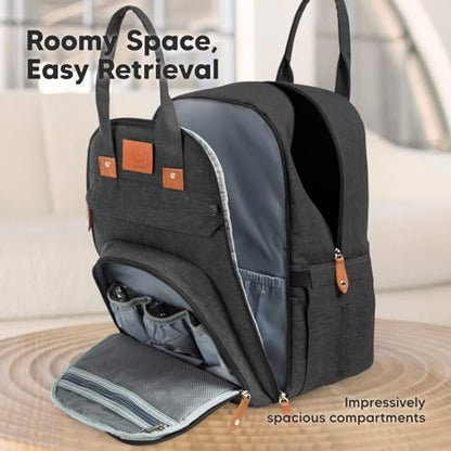 KeaBabies Diaper Bag Backpack - Large Baby Diaper Bag with Changing Pad, Baby Boy, Girl, Travel Backpack for Mom and Dad, Waterproof, Multi Function Durable (Charcoal) - color: Charcoal